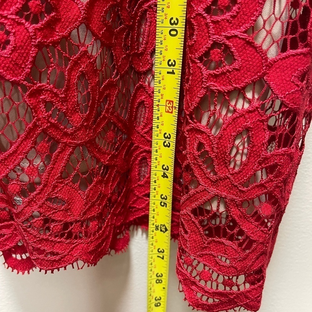Francesca’s L dress never worn.. great shape! Red/light brown unique pattern - Picture 7 of 7